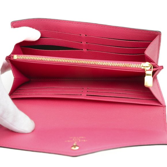 LOUIS VUITTON Monogram Patches Sticker Portefeuille Sara Long Wallet M63318 - Picture 6 of 9